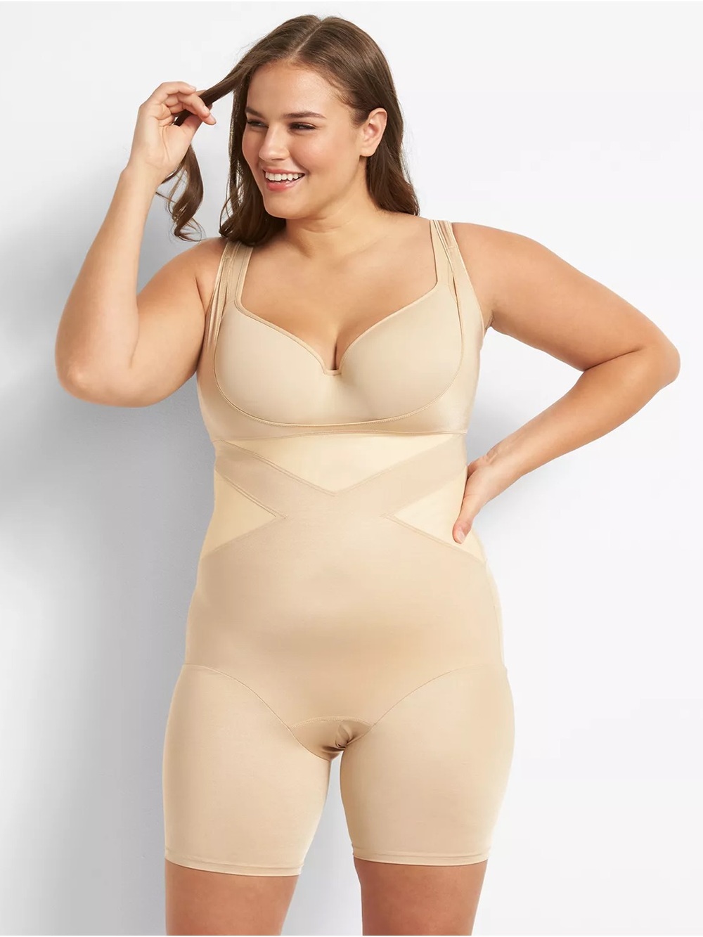 Lane Bryant Cacique Slimmer Shapewear Ultra High Waist Thigh Shaper Size 18/20